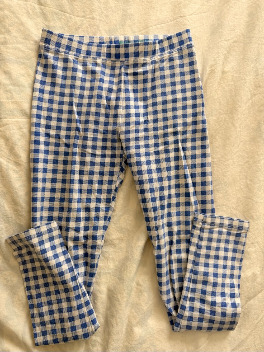 Crewcuts girls Blue and White Gingham Leggings